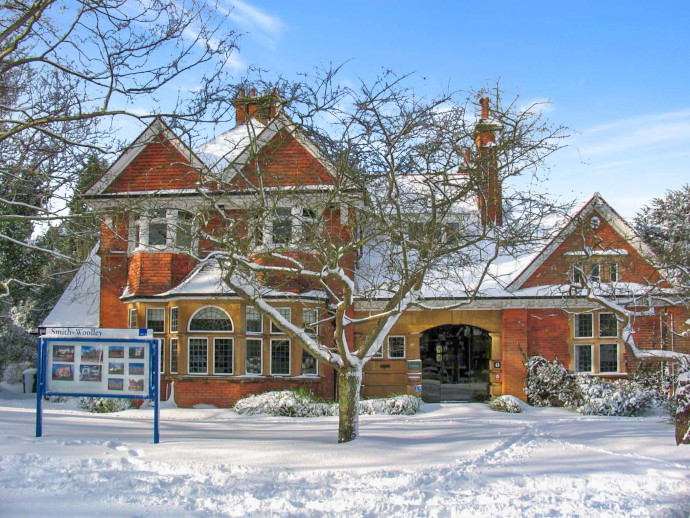Manor office in the snow